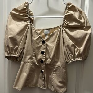 Tan sweetheart top
